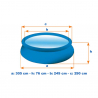 Intex 28122 Aufstellpool Easy-Pool Set Quick Up Aufblasbar Rund 305x76 Eigenschaften