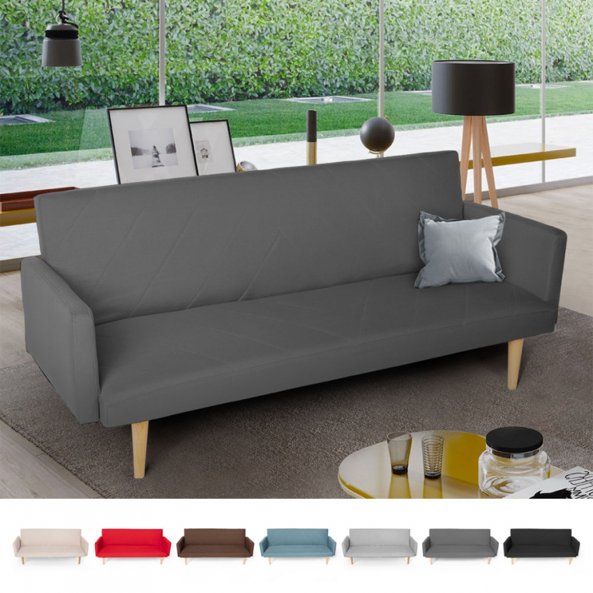 3-Sitzer-Click-Clac-Stoff-Liegesofa Nordic Design Perla 3-Sitzer-Click-Clac-Stoff-Liegesofa Nordic Design Perla