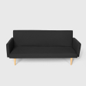 Canapé convertible 3 places clic clac inclinable en tissu design nordique Perla 