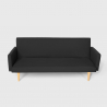 Canapé convertible 3 places clic clac inclinable en tissu design nordique Perla 