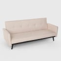 3-Sitzer Liegesofa Stoff Bett clic clac modernes Design Tulum 