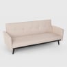 Divano letto 3 posti in tessuto reclinabile clic clac design moderno Tulum 