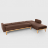 Divano letto angolare clic clac 3 posti penisola reclinabile scandinavo Palmas 