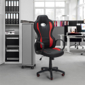 Sedia poltrona da ufficio sportiva racing ecopelle ergonomica FFire Vendita