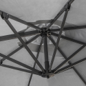 Parasol de jardin déporté en aluminium réglable 3x3 Paradise Brown Modèle