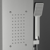 Pannello colonna doccia in acciaio con miscelatore idromassaggio cascata doccino Monticelli Modello