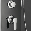 Colonne de douche en acier affichage LED cascade d'hydromassage Abano Catalogue