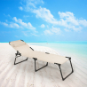 Transat de plage pliant bain de soleil en aluminium Mauritius Vente