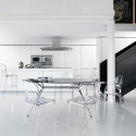 Transparenter Modernes Design Stühle für Küche Esszimmer Bar Restaurant Scab Igloo Sales