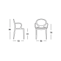 Sedie poltrone con braccioli design moderno per cucina bar ristorante Scab Gio Arm Caratteristiche