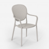 Chaise de restaurant bar cuisine extérieure au design moderne en polypropylène Clara 
