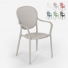 Chaise de restaurant bar cuisine extérieure au design moderne en polypropylène Clara Remises