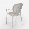 Chaise de restaurant bar cuisine extérieure au design moderne en polypropylène Clara 