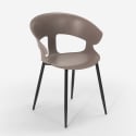 Sedia design moderno in metallo polipropilene per cucina bar ristorante Evelyn Costo