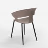 Sedia design moderno in metallo polipropilene per cucina bar ristorante Evelyn Acquisto