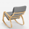 Poltrona sedia a dondolo in legno design scandinavo ergonomica Aalborg 