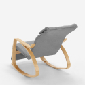 Schaukelstuhl Relaxsessel aus Holz skandinavisches Design verstellbare Fußstütze Odense 