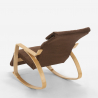 Sedia a dondolo legno design scandinavo poggiapiedi regolabile Odense 