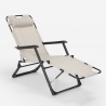 Chaise longue pliante de plage multipositions Emily Lux Zero Gravity 