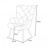 Moderner Sessel Patchwork Design Stuhl mit Armlehnen Patchy Chic Sales
