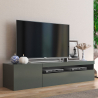 Moderner TV-Schrank mit Tür und Klappschublade 150cm Daiquiri Anthracite M Verkauf