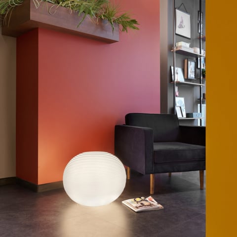 Lampada da terra a sfera design moderno interni esterni Slide Molly Promozione
