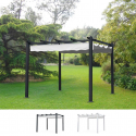 Pavillon 3 x 3 Meter Quadratisch Aluminium für Garten Café Hotel Restaurant Firenze Sales