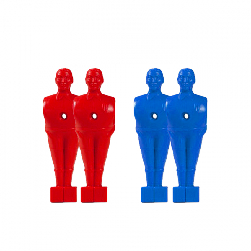 Set 4 joueurs figurines baby-foot baby-foot 2 rouge 2 bleu tige de rechange 16 mm Promotion Set 4 joueurs figurines baby-foot baby-foot 2 rouge 2 bleu tige de rechange 16 mm Promotion