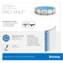 Piscina fuoriterra Bestway Steel Pro Max Pool Set rotonda 366x76cm 56416 Stock