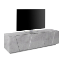 TV-Schrank 4 Türen 2 Fächer modernes Design Ping Low L Concrete Verkauf