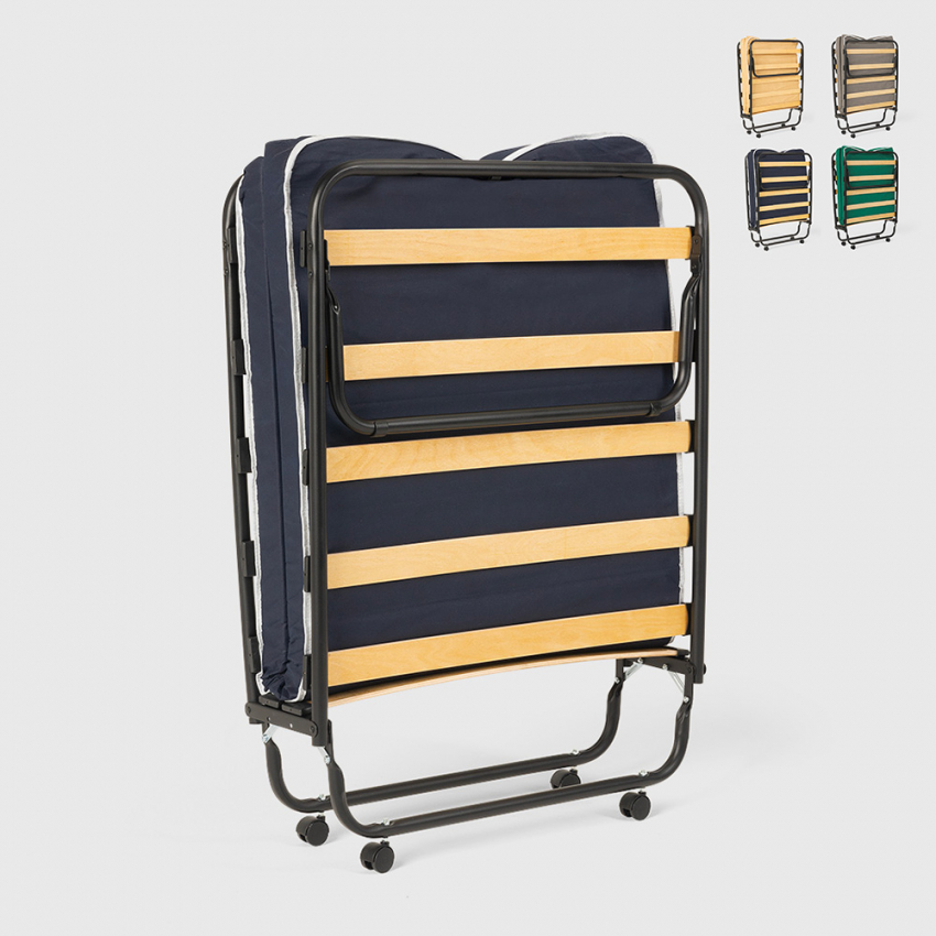 Brandina letto pieghevole ruote e doghe con materasso 80x180 cm Ares Offerta Brandina letto pieghevole ruote e doghe con materasso 80x180 cm Ares Offerta