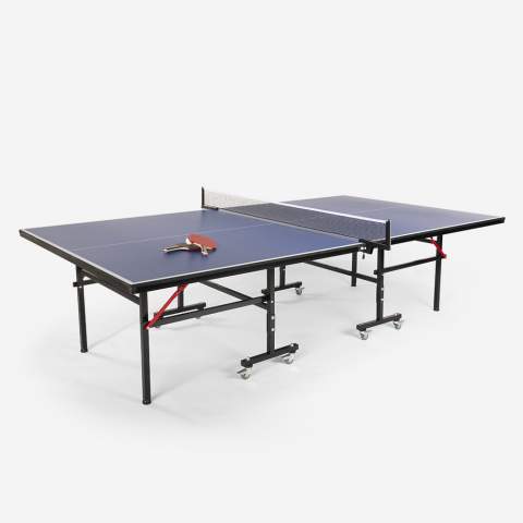 Professionelle faltbare Tischtennisplatte 274x152,5 cm Schläger Netzspanner Bälle Booster Aktion