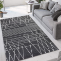 Teppich modernes geometrisches Design rechteckig Grau Schwarz Milano GRI016 Aktion