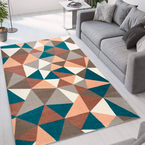 Teppich modernes Design mehrfarbiges geometrisches Muster Milano GLO010 Aktion