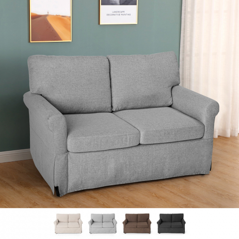 Epoque Modernes 2-Sitzer-Sofa im klassischen Design für Wohnzimmer aus Stoff Aktion