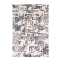 Tapis de salon design moderne à poils courts marron Double MAR005 Vente