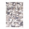 Tapis de salon design moderne à poils courts marron Double MAR005 Vente