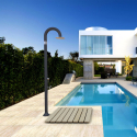 Piatto doccia da esterno in legno piscina giardino 80x80cm Arkema Design Ecowood D107 Saldi
