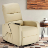 Poltrona reclinabile relax elettrica con alzapersona in similpelle Elizabeth Design 