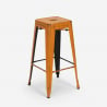 tabouret de bar vintage en métal design industriel style steel stale 78cm 