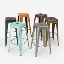 tabouret de bar vintage en métal design industriel style steel stale 78cm 