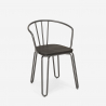 sedie stile design industriale acciaio braccioli per bar e cucina ferrum arm 