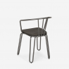 sedie stile design industriale acciaio braccioli per bar e cucina ferrum arm 