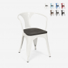 stühle stuhl aus metall holz im industriellen stil für bar küchen steel wood arm Rabatte