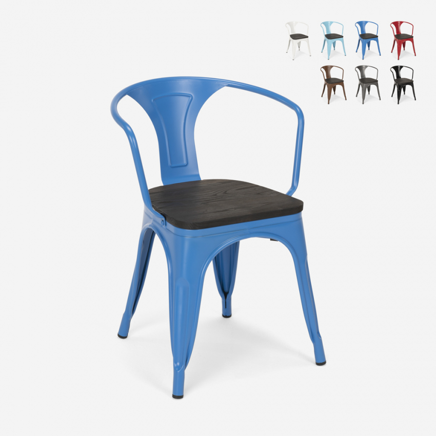 chaises design industriel en bois et métal de style cuisines de bar steel wood arm Choix chaises design industriel en bois et métal de style cuisines de bar steel wood arm Choix