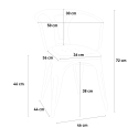 sedie industrial con braccioli acciaio per cucina e bar steel arm 
