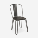 sedie design industriale stile acciaio per bar e cucina ferrum one Stock