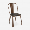 sedie design industriale stile acciaio per bar e cucina ferrum one Misure
