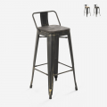 Barhocker aus metall holz im vintage-industrie-stil Brush Top Aktion