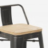 Barhocker aus metall holz im vintage-industrie-stil Brush Top Eigenschaften
